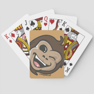 Chimpsee  Cute Monkey Adorable Face Playing Cards
