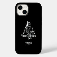Chin up heels down cowgirl horse lover riding