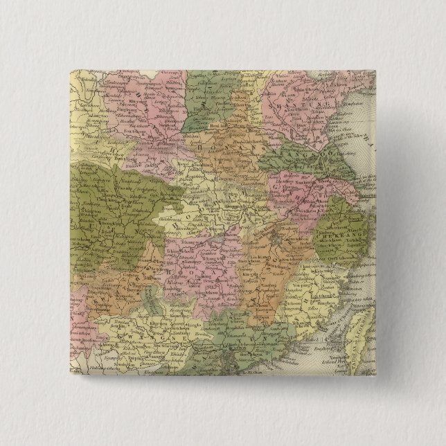 China 14 15 cm square badge (Front)