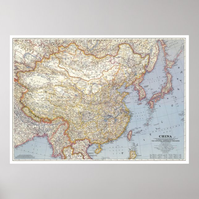 " China: 1945 - Detailed map ... Poster (Front)