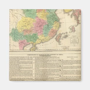 China and Japan Atlas Map Magnet