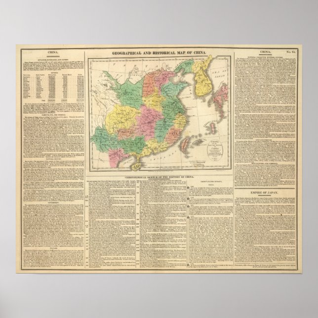 China and Japan Atlas Map Poster (Front)