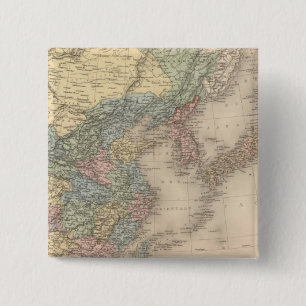 China and Korea 15 Cm Square Badge