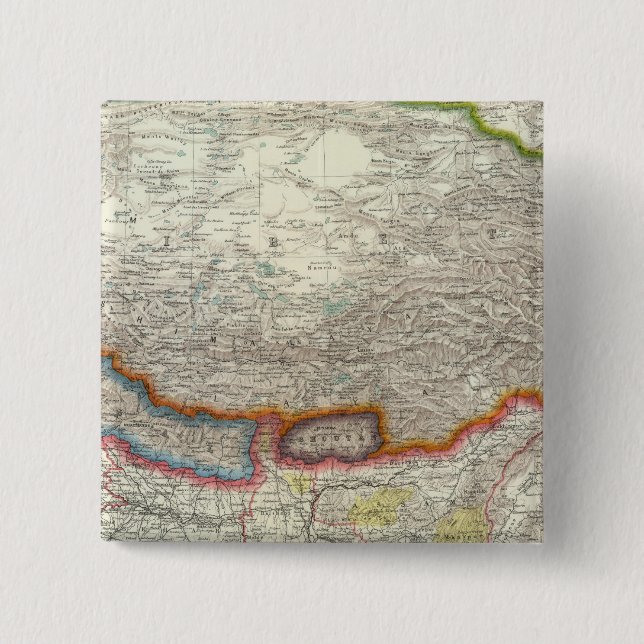 China and Tibet 15 Cm Square Badge (Front)