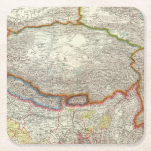 China and Tibet Square Paper Coaster