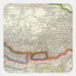 China and Tibet Square Sticker