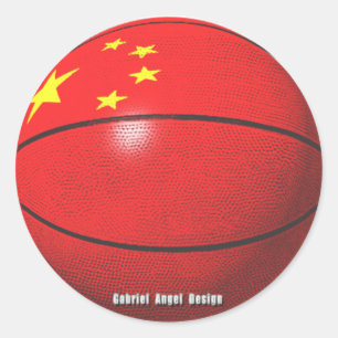 China Basketball Classic Round Sticker