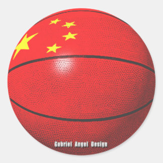 China Basketball Classic Round Sticker