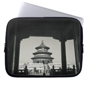 China, Beijing, Chongwen District. Temple of 2 Laptop Sleeve