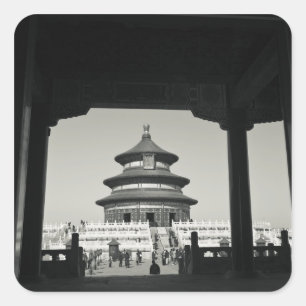 China, Beijing, Chongwen District. Temple of 2 Square Sticker