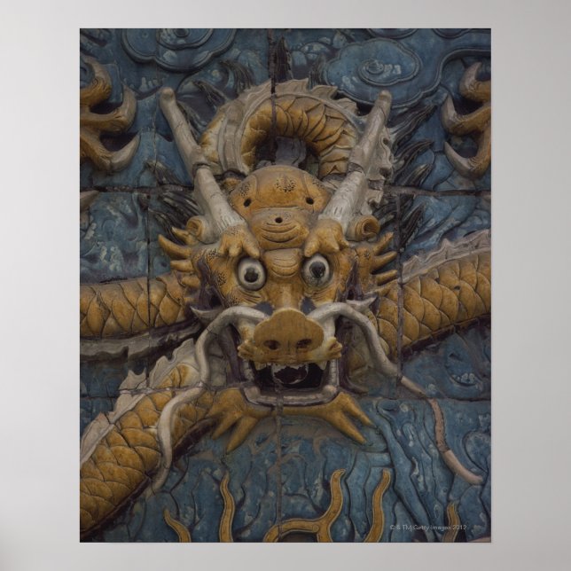 China, Beijing, The Forbidden City, Nine Dragon Poster (Front)