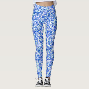 China blue and white Leggings