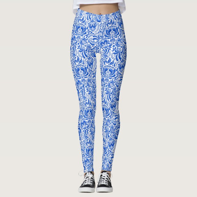 China blue and white Leggings (Front)