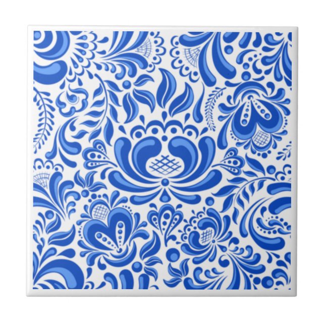 China blue ceramic tile/coaster ceramic tile (Front)
