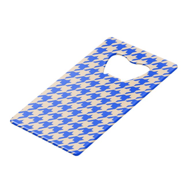 China Blue Houndstooth (Front Angled)