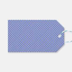 China Blue Houndstooth Gift Tags