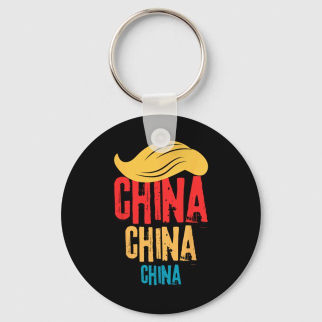 China China China Trump Recession 2025  Key Ring (Front)