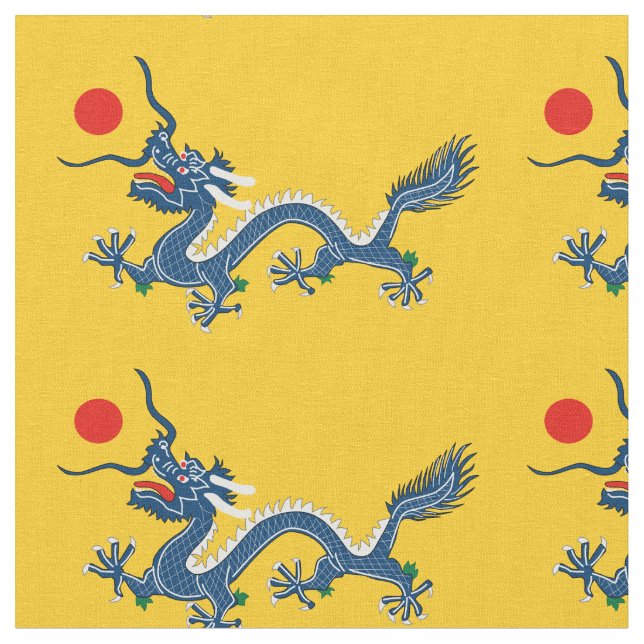  China Chinese Dragon Flag Qing Dynasty  Fabric (Close Up)