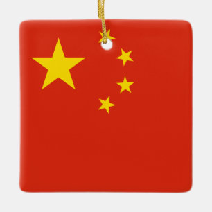 China (Chinese) Flag Ceramic Ornament