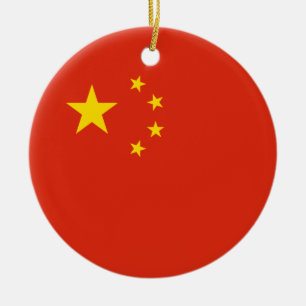 China – Chinese Flag Ceramic Tree Decoration