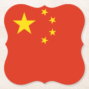 China (Chinese) Flag Paper Coaster