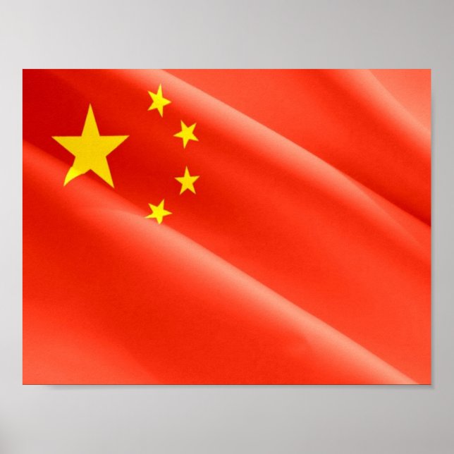 China - Chinese flag - waving - Poster (Front)