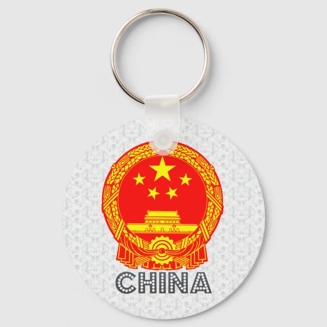 China Coat of Arms Key Ring (Front)