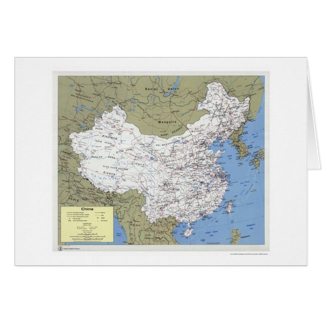 China Detailed Map - 1979 (Front Horizontal)