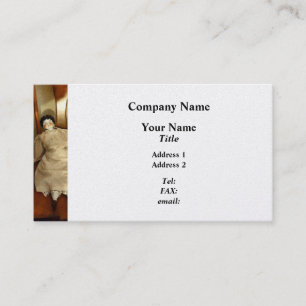 China Doll on Chair - Platinum Finish Business Card