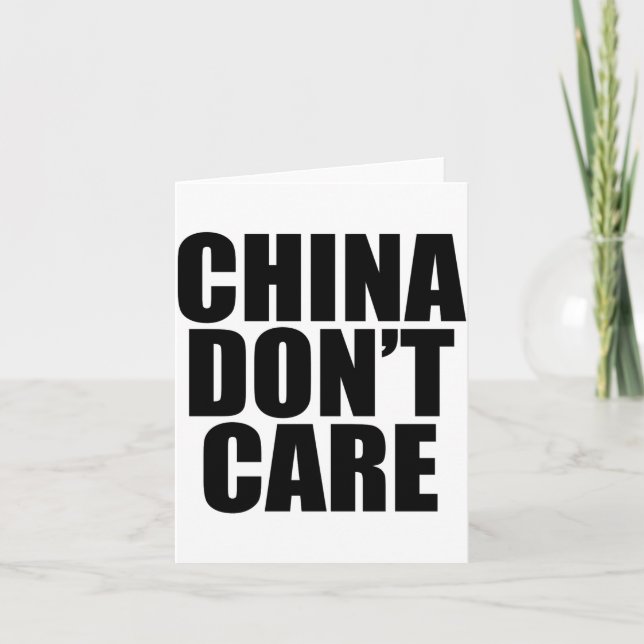 China Dont Care  Card (Front)