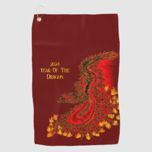 China Dragon , 2024 Year Of The Dragon Golf Towel