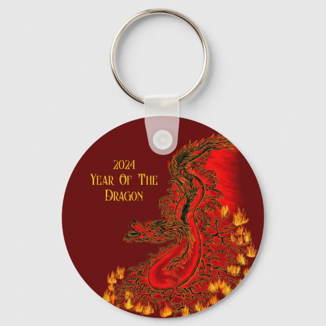 China Dragon , 2024 Year Of The Dragon Key Ring (Front)