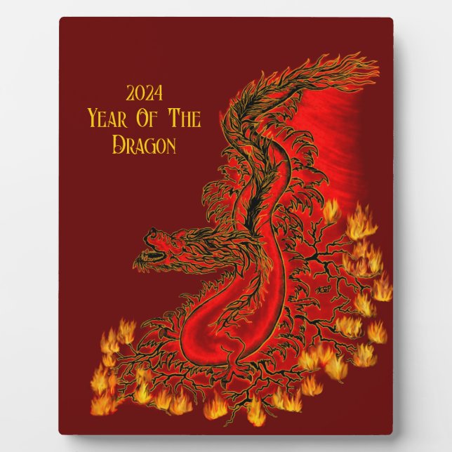 China Dragon , 2024 Year Of The Dragon Plaque (Front)