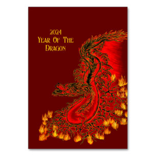 China Dragon , 2024 Year Of The Dragon Table Number