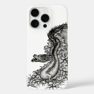 China Dragon, Black and white Design in Tattoostyl iPhone 16 Pro Case