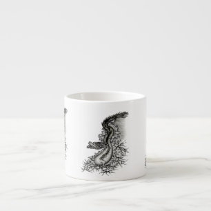 China Dragon, Black and white Design in Tattoostyl Espresso Cup
