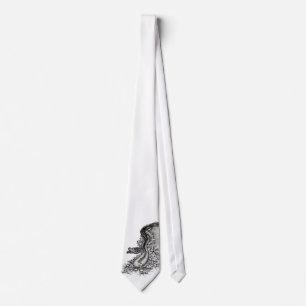 China Dragon, Black and white Design in Tattoostyl Tie