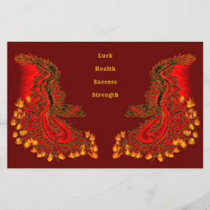 China Dragon in red and gold design Flyer