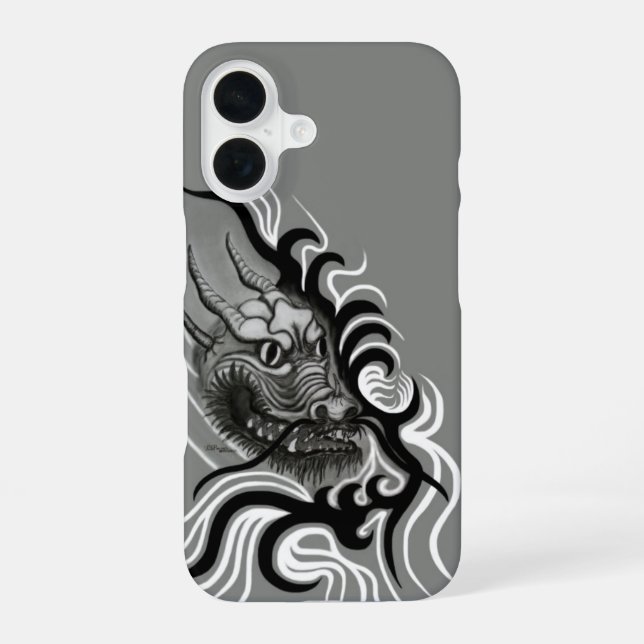 China Dragon in Tattoostyle iPhone 16 Case (Back)