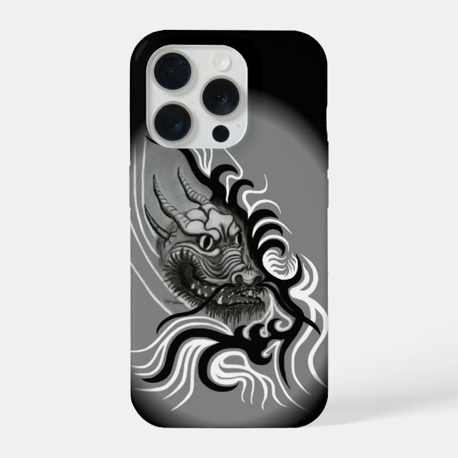 China Dragon in Tattoostyle iPhone Case (Back)