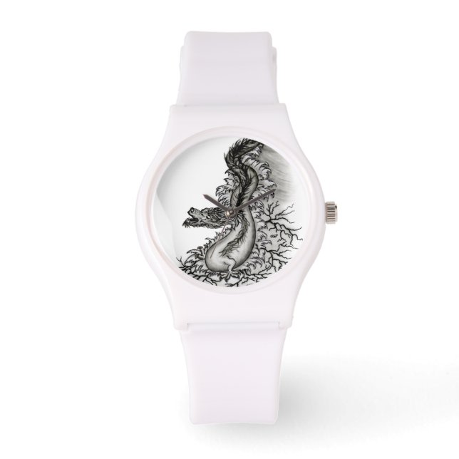 China Dragon in Tattoostyle Watch (Front)