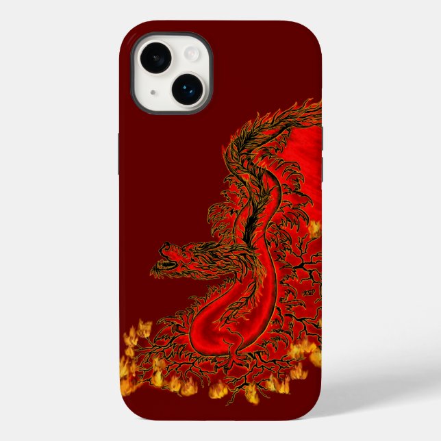 China Dragon red and gold design Case-Mate iPhone Case (Back)