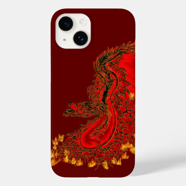 China Dragon red and gold design Case-Mate iPhone Case (Back)