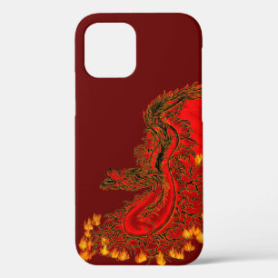 China Dragon red and gold design iPhone 12 Case