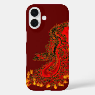 China Dragon red and gold design iPhone 16 Case