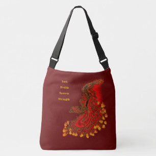 China Dragon red and gold design Crossbody Bag