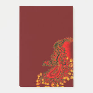 China Dragon red and gold design Post-it Notes