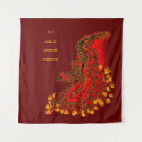 China Dragon red and gold design