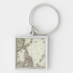 China Engraved Map Key Ring