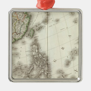 China Engraved Map Metal Ornament